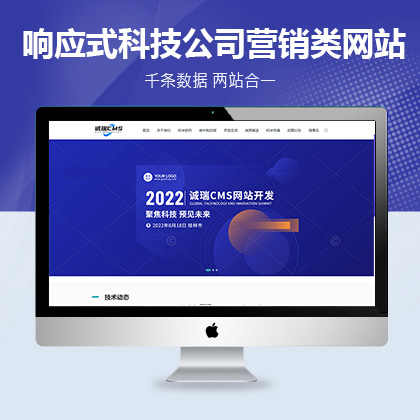响应式科技公司营销类网站模板大唐cms商用模板